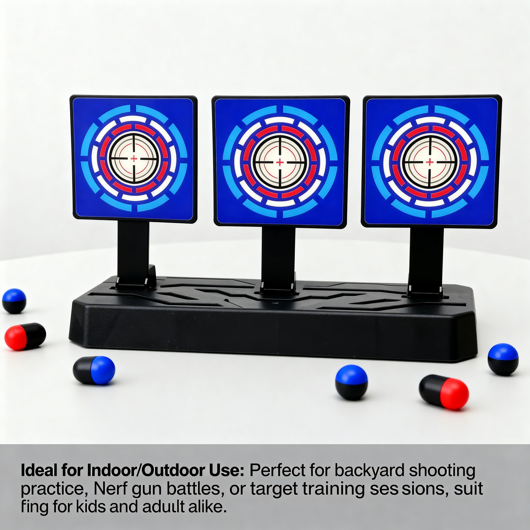 Self resetting target accessory with water beads
